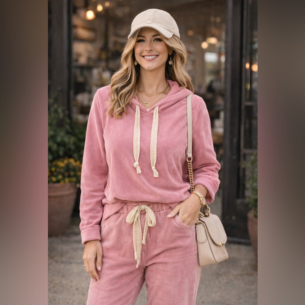 Pink Corduroy Joggers
